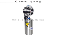 Stainless steel pneumatic sanitary butterfly valve with valve sensor or positioner