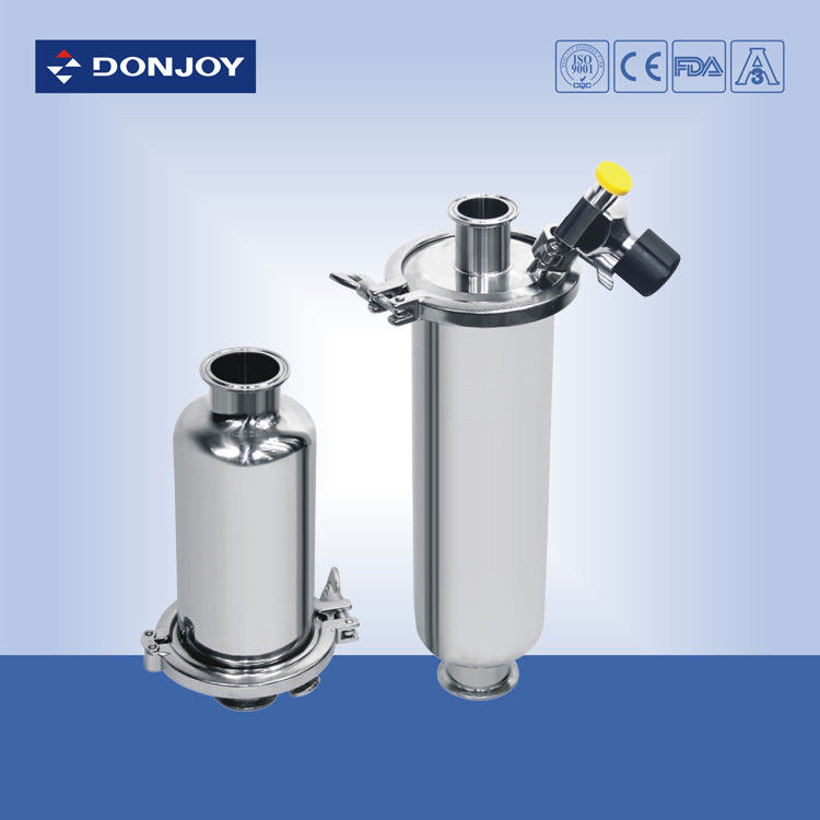 Food Processing SS304 Inline Sanitary Filter With Sample Valve