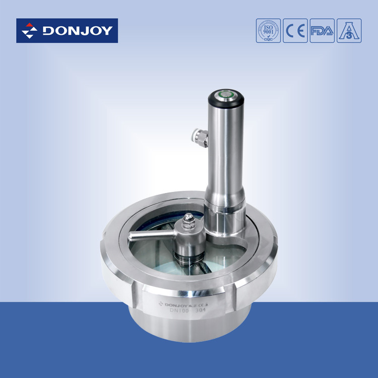 Iso a stainless steel flanged sight glass lighting and