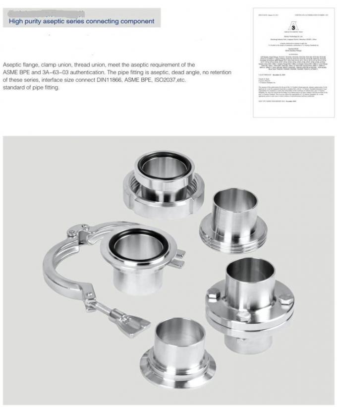 Hygienic aseptic Flange Set,Sanitary flange From 1"8" use for the tank