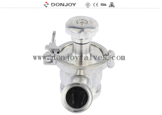 SS316 Tri Clamp Sanitary Radial Tank Bottom Valve Pneumatic With PTFE Seal