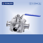 Manual  3 way Non-retention full port ball valve with plastic handle