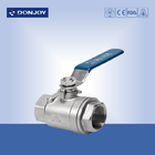 2 Peice Sanitary Ball Valve With ISO mound and handle , BSP Thread