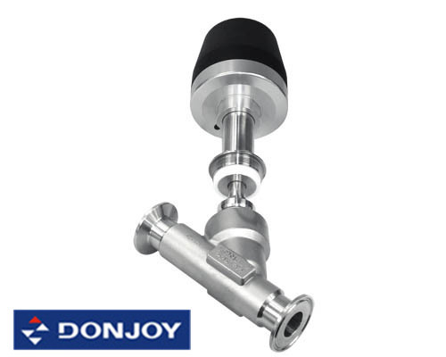 SS304 Thread/Clamp Connection Angle Body Valve , Angle Seated Valves 2 Inch High Purity