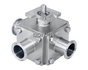 Manual  3 way Non-retention full port ball valve with plastic handle