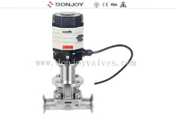 Stainless Steel Manual Sanitary  Diaphragm Valve With FDA Membrane One Year Warranty