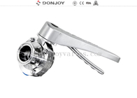 Manual clamped sanitary buttterfly valves with stainless steel handle