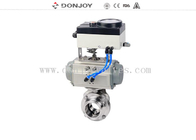 Hygenic Inox Normal Close Pneumatic Clamp 316L Butterfly Valves