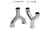 Food grade Stainless Steel Sanitary Fittings Long equal tee Matt Polished for AS1528 for Automatic Welding