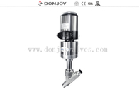 3" Stainless Steel Actuator Angle Seat Valve , Steam Angle Valve With Welding