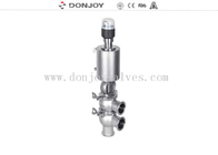 Aseptic sanitary reversing seat valve DN25 - DN150 with pneumatic actuator 316L