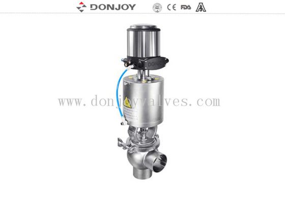 Aseptic Reversing Seat Valve DN25-DN150 with pneumatic actuator 304 / 316L