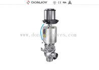 SS316L sanitary pneumatic reversing valve of double seats for fluid conveying