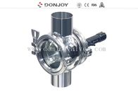150℃ Hygenic Four way  Stainless Steel 304 316L Sight Glass zero dead conner design with a rechargeable battery