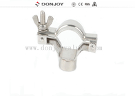 Stainless Steel Sanitary Fittings , Pipe Hanger , Blue Lined pipe clip c/w weld stub