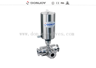 Pnuematic three link Sanitary Ball Valve with C-TOP / Positioner DC 24V , DN50