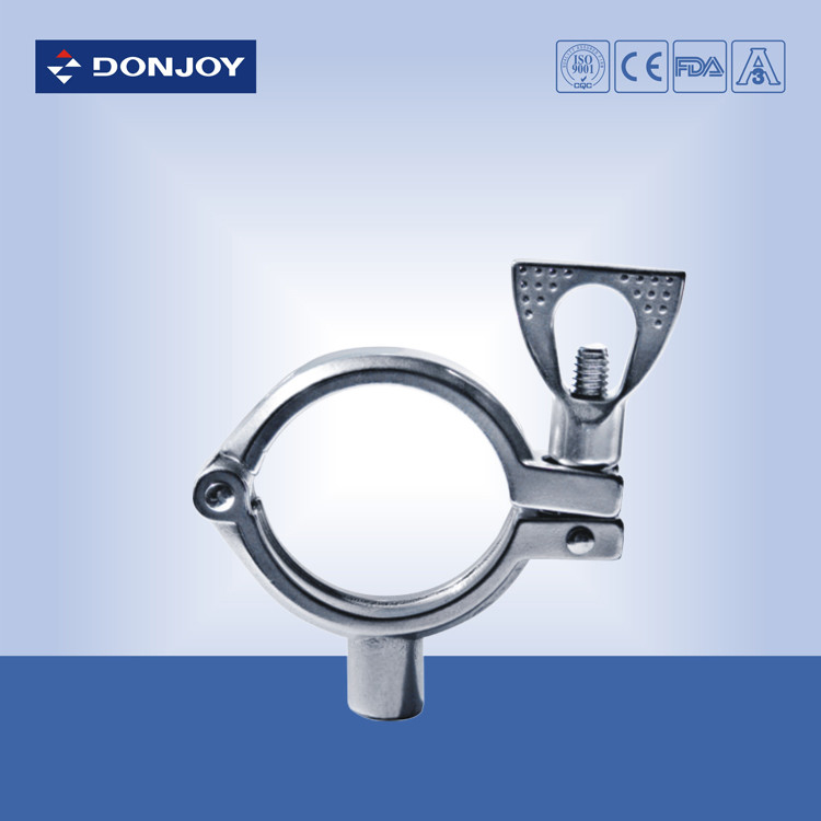 SS304 Heavy Duty Clamp Pipe Holder / TC Clamp / Pipe With Thread Or Bar