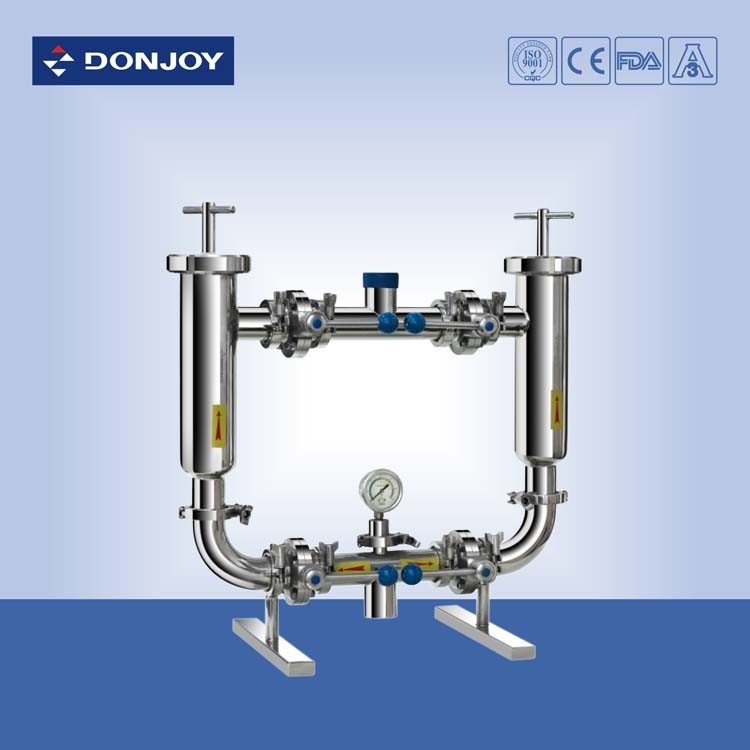 Sanitary Food Grade Beverage Pipeline Filter , SS304 Duplex Water Filter
