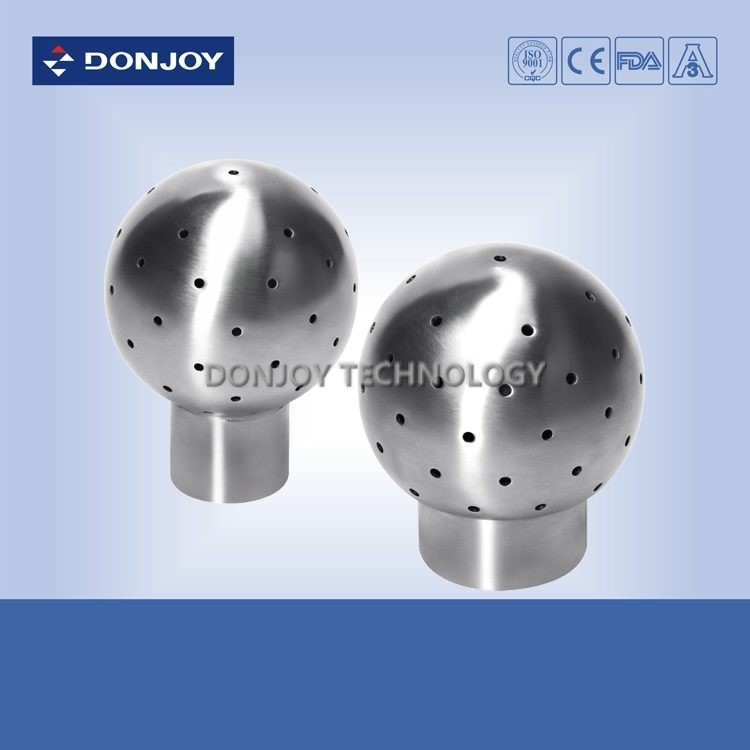Fixed 360 Degree Tank Spray Balls for Cleaning , Stainless Steel 304 Pin Connection Clean Head