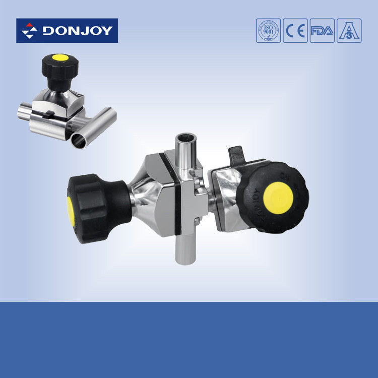 Stainless steel 316L Multiport  Phamacy Sanitary Diaphragm Valves with hand wheel of BPE standard