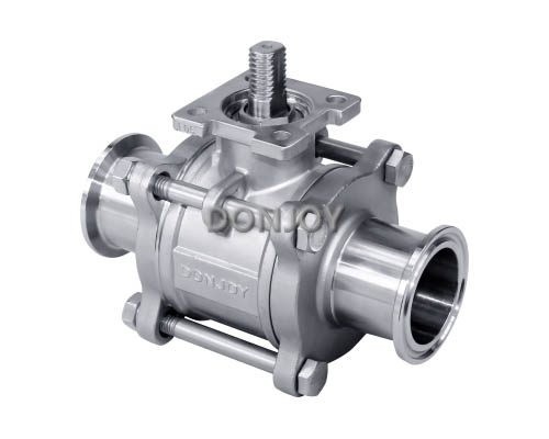 1 inch Non-retention full port ball valve with triclamp Connection and ISO mount