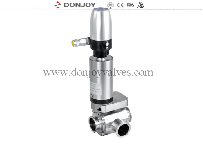DONJOY Sanitary 3 Way L Type Butterfly Valves With  ILTOP21A31