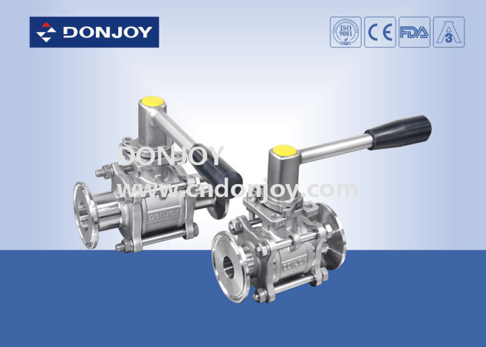 1 inch Non-retention full port ball valve with triclamp Connection and ISO mount
