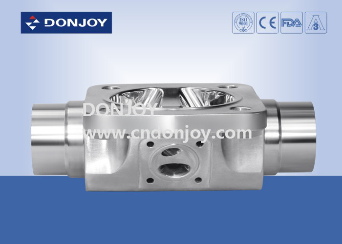 1 inch sanitary multiport Diaphragm valve with Dead leg design for Pharmaceutical processing
