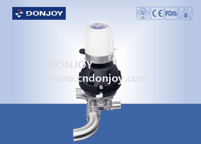 SS316 L Clamp U - C Tee Sanitary Diaphragm Valve DN25 - DN100 Size with C-TOP