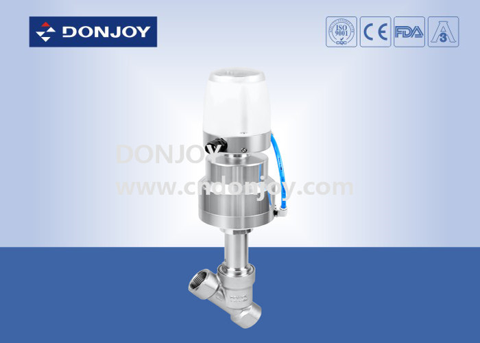 ss316L BSP Thread  Pneumatic Angle Seat Valve with Mini- C-Top