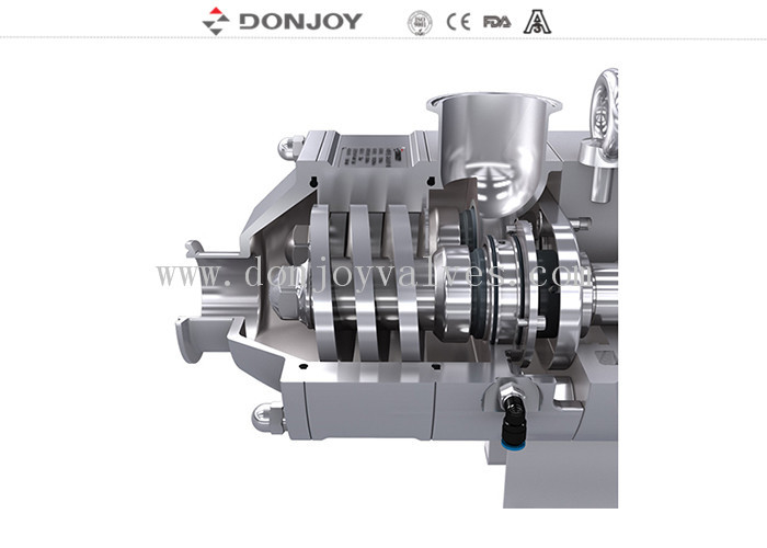 SS316L Two Head Twin Screw Pump For Big Particle Products