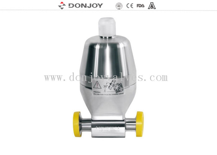 Mini Canned Sanitary Diaphragm Valve with Stainless steel actuator