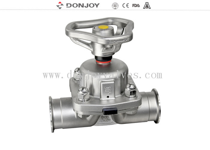 SS316L Pharmacy Sanitary Diaphragm Valve With SS Handle