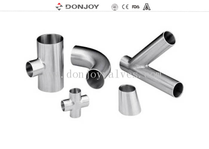 Sanitary Fittings Short Equal Tee Polished For Food Grade 3A Standard