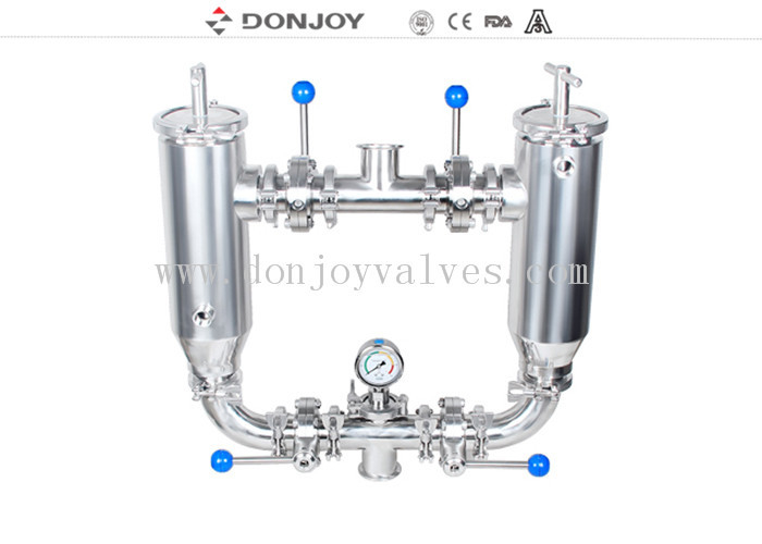 Sanitary Food Grade Beverage Pipeline Filter , SS304 Duplex Water Filter
