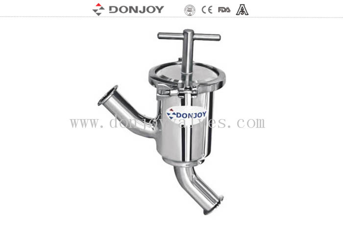 Y Type Sanitary Strainers Stainless Steel , SS316L Y Type Pipeline Filter
