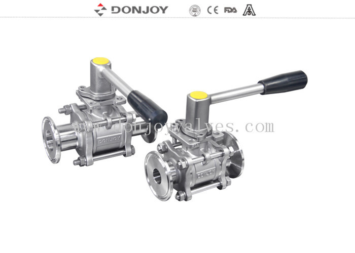 1 inch Non-retention full port ball valve with triclamp Connection and ISO mount