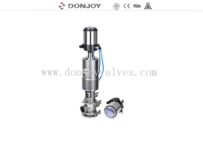 3A Hygienic Double Seat Mixing Proof Tank Bottom Valve For Food Beverage Processing
