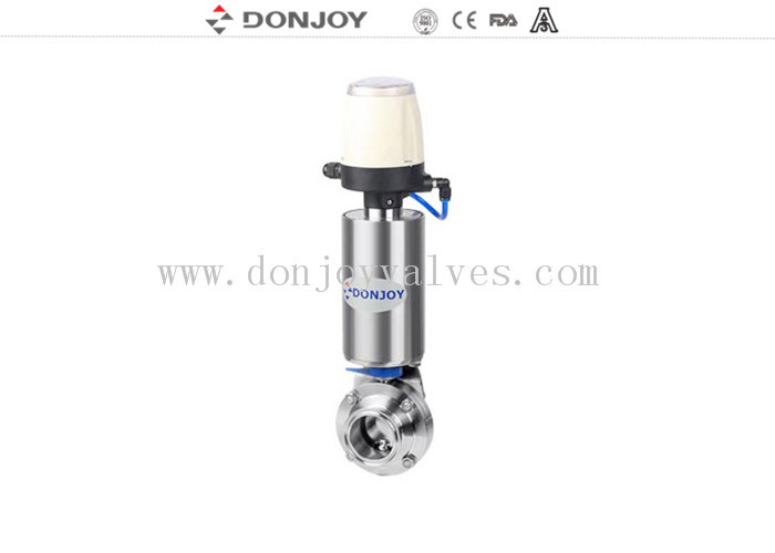 Single Acting Hygenic SS316L DN25 Pneumatic Butterfly Valve