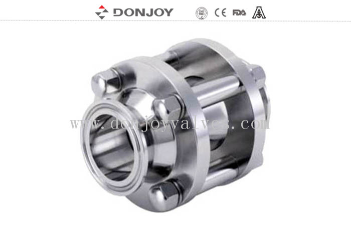DONJOY Stainless steel clamped straight sight glass with tempered glass 120 degree