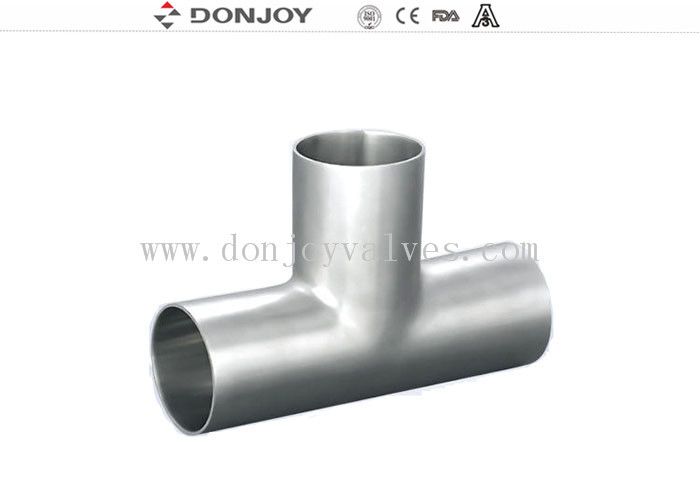 Food grade Stainless Steel Sanitary Fittings Long equal tee Matt Polished for AS1528 for Automatic Welding