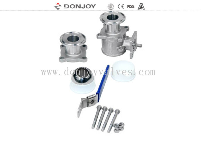 1 inch Non-retention full port ball valve with triclamp Connection and ISO mount