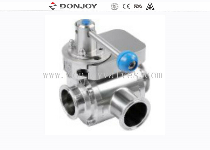 DONJOY Sanitary 3 Way L Type Butterfly Valves With  ILTOP21A31