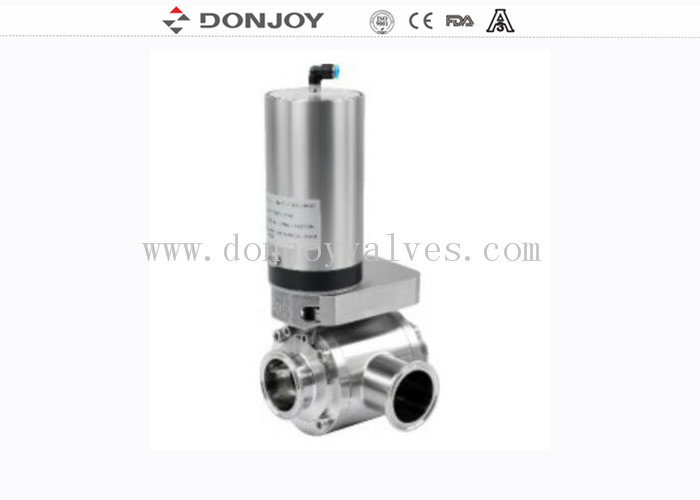 DONJOY Sanitary 3 Way L Type Butterfly Valves With  ILTOP21A31