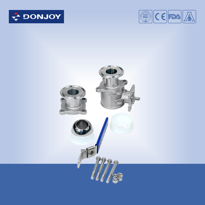 3 pcs Non retention Sanitary Ball Valve disasembly full port , SS316L , 2 INCH