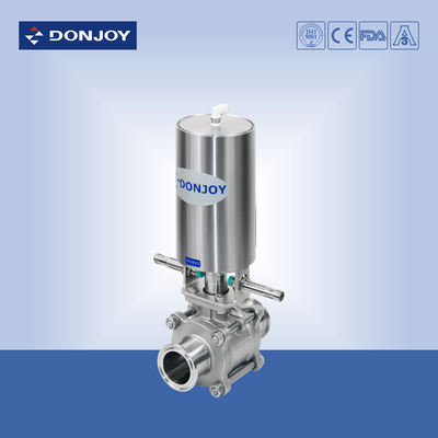 SS 3pcs Sanitary Ball Valve with optional position feedback