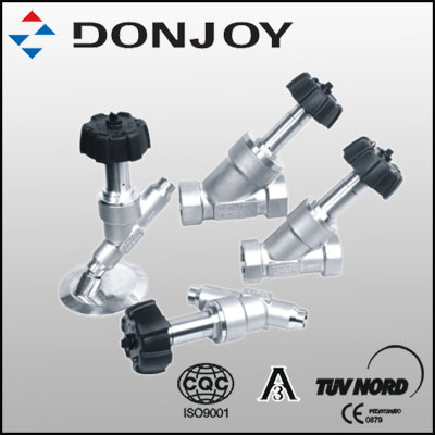 Fluid Regulating Globe angle Seat Valve With stianless steel actuator
