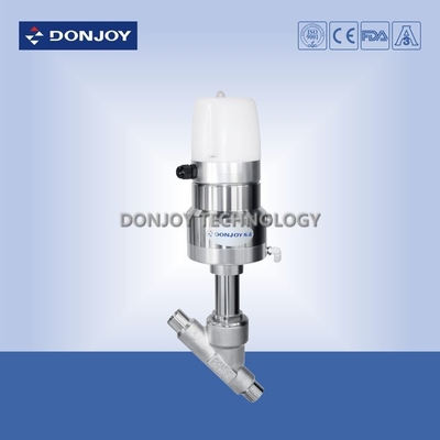 ss316L BSP Thread  Pneumatic Angle Seat Valve with Mini- C-Top