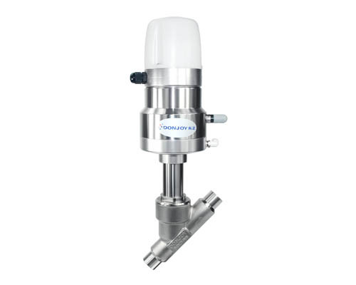 ss316L BSP Thread  Pneumatic Angle Seat Valve with Mini- C-Top