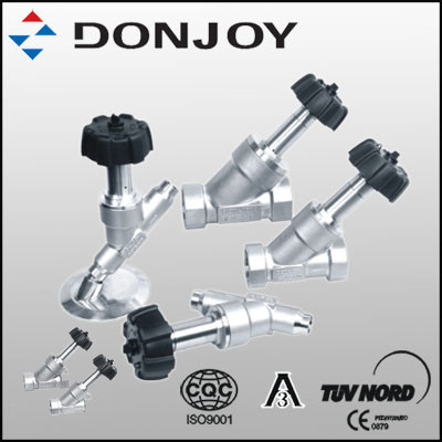 Fluid Regulating Globe angle Seat Valve With stianless steel actuator